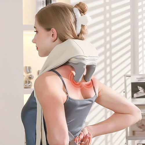 Massageador Shiatsu para Pescoço, Ombros e Lombar com Infravermelho Bivolt