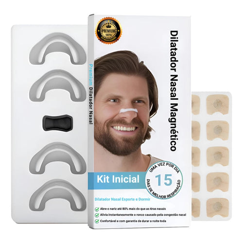 Kit Com 15 Pares Dilatadores Nasais Magnético Fitas Nasais Inicial Para Dormir Melhorar a Respiração