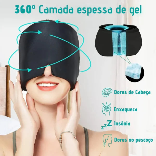 Touca Gel Anti Enxaqueca – Alívio Imediato para Dor de Cabeça e Estresse